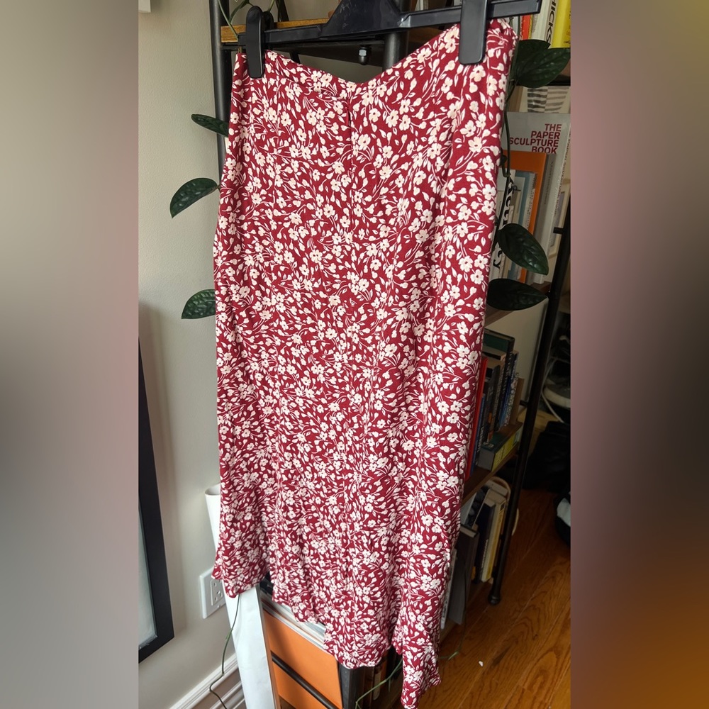 Reformation Red Floral Two-Piece Dress - Picture 8 of 9